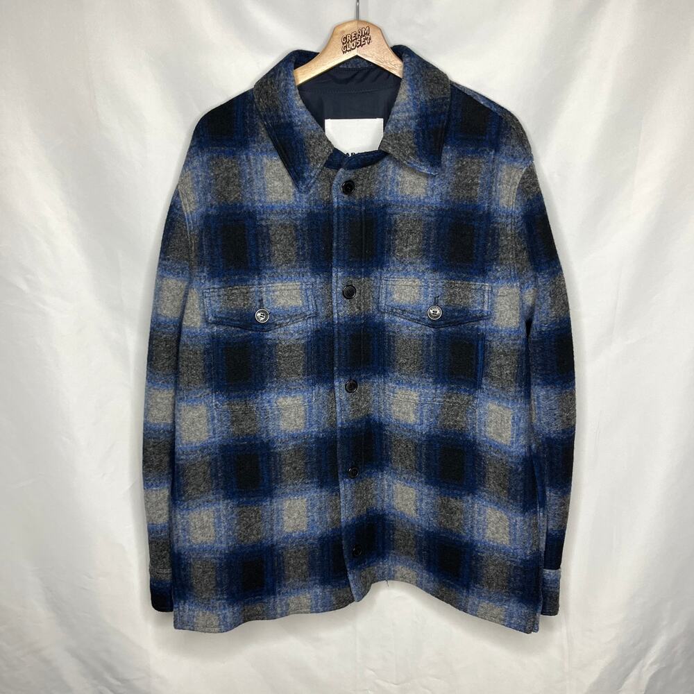 Isabel Marant Plaid Flannel Kervon Wool Jacket Button Up Shirt XL